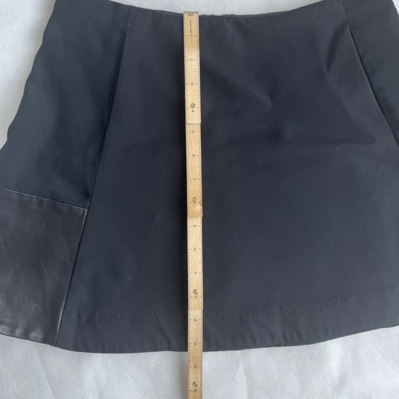 Rag & Bone Montrose Lambskin Leather Panel Mini Black Casual A-line Skirt - Picture 6 of 11